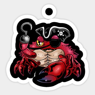 The Pirate Crab Sets Sail Sticker